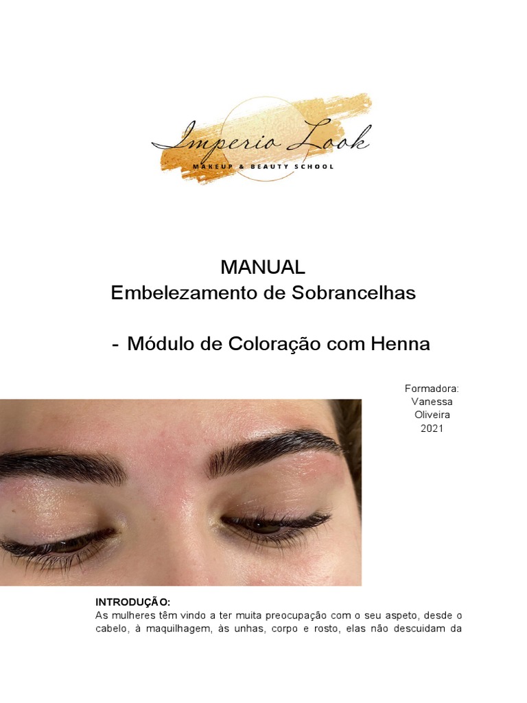 Embelezamento de Sobrancelhas com Henna | PDF | Esterilização ...