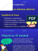 Clase 2.definición e Importancia Del Equilibrio de Fases. Potencial Químico y Equilibrio de Fases. Criterios de Equilibrio de Fases. Regla de