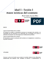 Unidad 1 - Sesión 1 Bases Teóricas Del Contrato: Prof. Carlos Acosta Olivo
