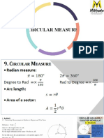 Circular Measure Exercise Past Paper