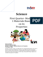 First Quarter-Module 1 Materials Based On Its Properties: Science