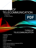 Types of Telecommunication: Prepared By, G. Shukun Karthika