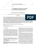 The Effect of Philippine National Wage Variation - The Top-Down Microsimulation Model