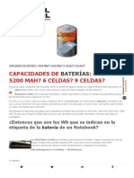 Capacidad de Las Celdas en Baterías - Blog Recambios Portátiles