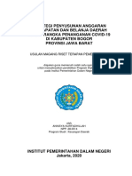 Usulan Penelitian Strategi Penyusunan APBD Dalam Rangka Penanganan Covid-19 Di Kab. Bogor