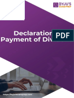 Declaration Payment of Dividend 71