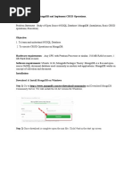 MONGODBINSTLLATION and LAB MANUAL