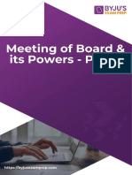 Meetings of Board and Its Powers Part3 94