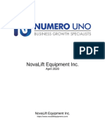 NovaLift Equipment Inc - Monthly Report - 1st April To 30th April 2020