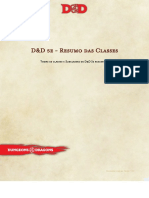 D&D 5e - Resumo Das Classes v1.0