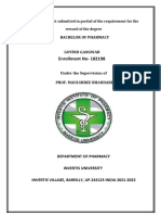 Enrollment No-182198: Bachelor of Pharmacy Govind Gangwar