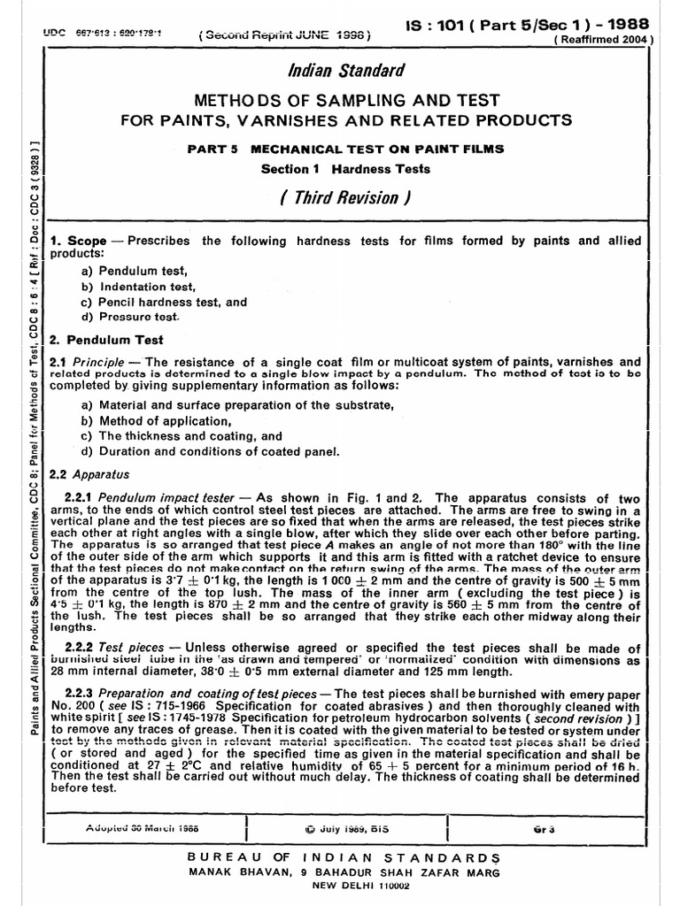 Is 101.5.1.1988 | PDF