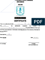 K.M.AGRAWAL COLLEGE NAAC ACCREDITED CERTIFICATE
