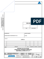 For Approval: Design Calculation Penstock Straight Ferrules (Material Astm 537 CL 1) 0) 9
