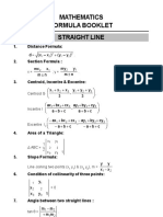 Mathematics Formula Booklet: D (X-X) (Y-Y)