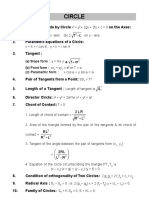 Circle Equations, Tangents, Chords of Contact