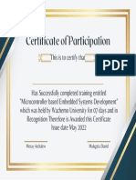 Certificate of Participation