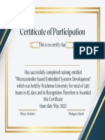 Certificate of Participation