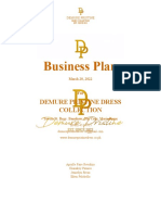 Business Plan: Demure Pristine Dress Collection