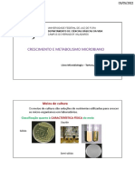 Aula 2 - Crescimento e Metabolismo