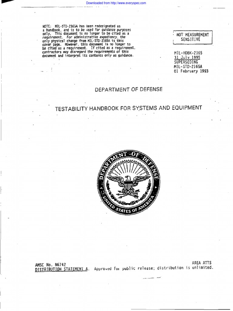 Testability Handbook for Defense Systems | PDF | Reliability ...