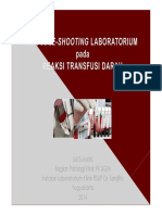 Trouble-Shooting Laboratorium PD Reaksi Transfusi, Teknis 2013