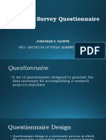 Designing Survey Questionnaire