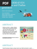 Vehicular ODD-EVEN Compliance and Challan Generation