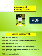 Management of Working Capital