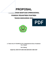 Proposal Bantuan Operasional Pondok Pesantren Pontren