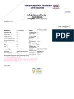 College Resource Planning Money Receipt Receipt No. 00366/2022-23