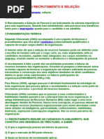 IMPORTÂNCIA DO RECRUTAMENTO E SELEÇÃO