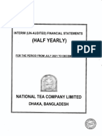 (Half Yearly) : National Tea Company Limited