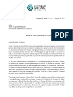 Carta Presidente de La República - CGB Junio 2022