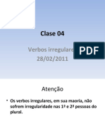 Aula 04 - Verbos Irregulares I