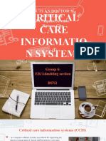 Critical Care Informatio N Systems: Butuan Doctor'S College J.C Aquino Avenue Butuan City