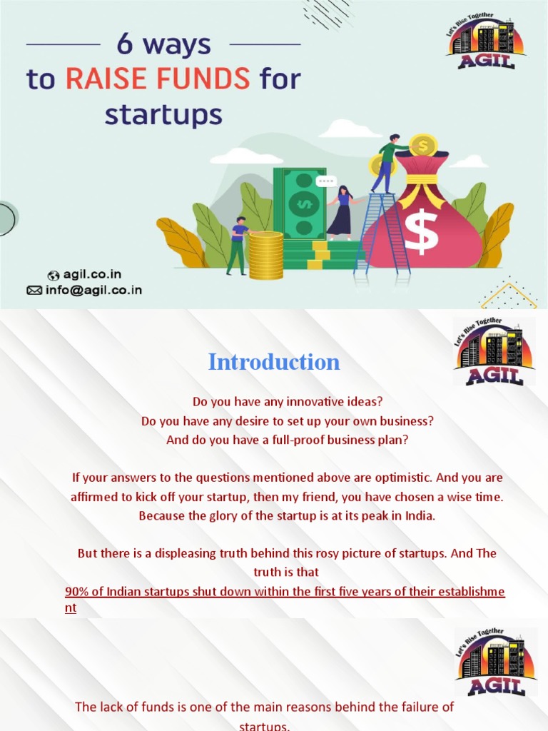 6 Ways To Raise Funds For Startups | PDF | Corporate Finance | Venture ...