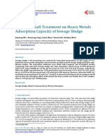 Effect of Alkali Treatment On Heavy Metals Adsorption Capacity of Sewage Sludge