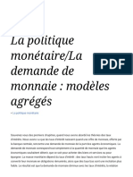 La Politique Monétaire_La Demande de Monnaie _ Modèles Agrégés — Wikilivres