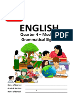 English: Quarter 4 - Module 1 Grammatical Signals