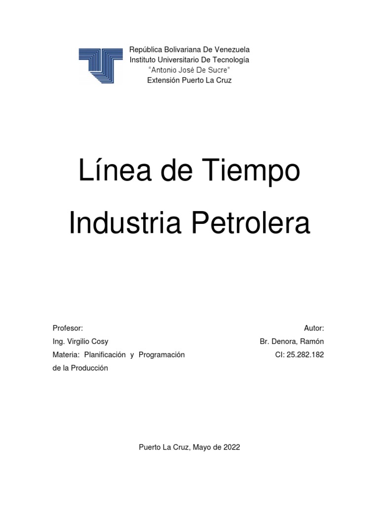 Evolución de la Industria Petrolera | PDF | Petróleo | OPEP