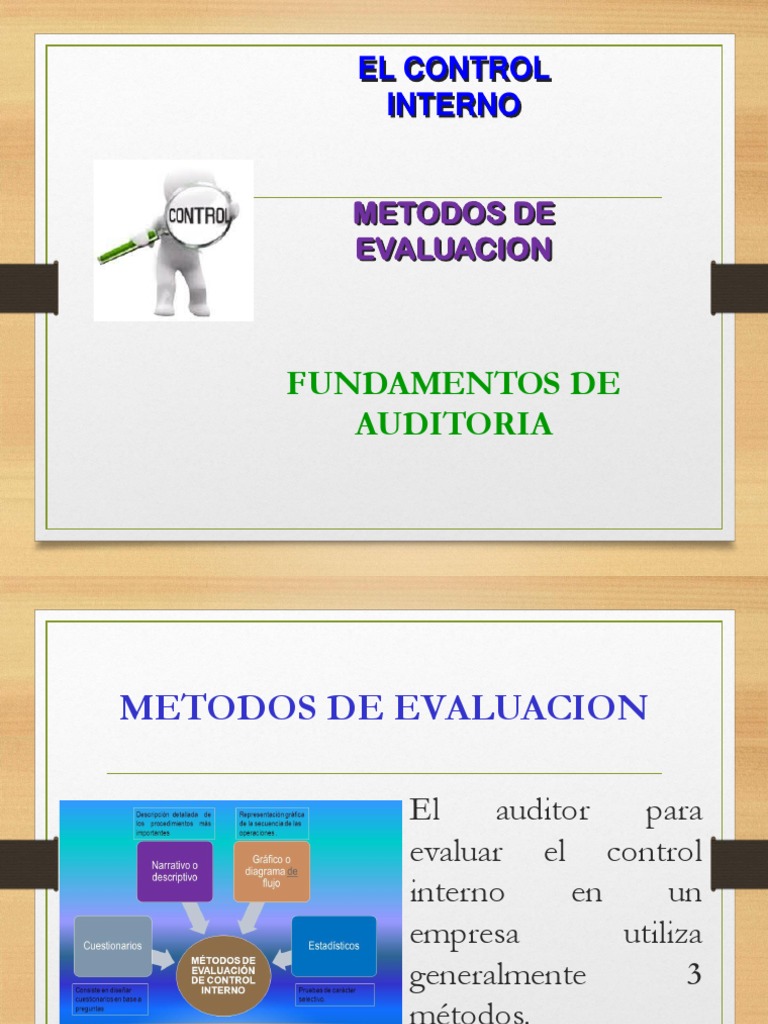 Métodos de Evaluación del Control Interno | PDF | Auditoría | Contabilidad