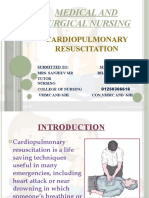 Medical and Surgical Nursing: Cardiopulmonary Resuscitation