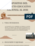 Propositos Del Proyecto Educativo Nacional Al 2036