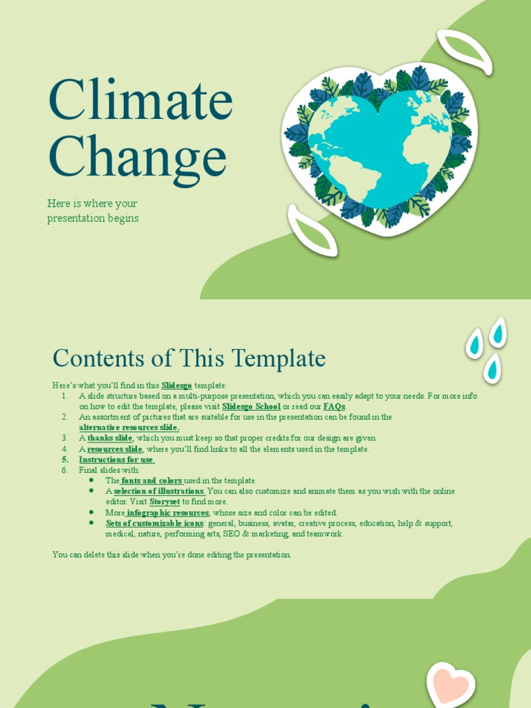 Climate Change - by Slidesgo | PDF | Planets | Solar System