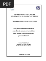 Las Prácticas Turístico-Recreativas Como Derecho Humano en La Ciudad de Bahía Blanca. Análisis Del Programa ¿Conocés Bahía?