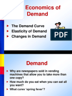 The Demand Curve Elasticity of Demand Changes in Demand