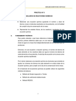 Balance de Reacciones Químicas