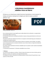 11 Alimentos Saludables Ricos en Hierro - Gobierno Del Perú