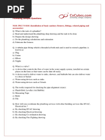 Plumbing Sample Questions